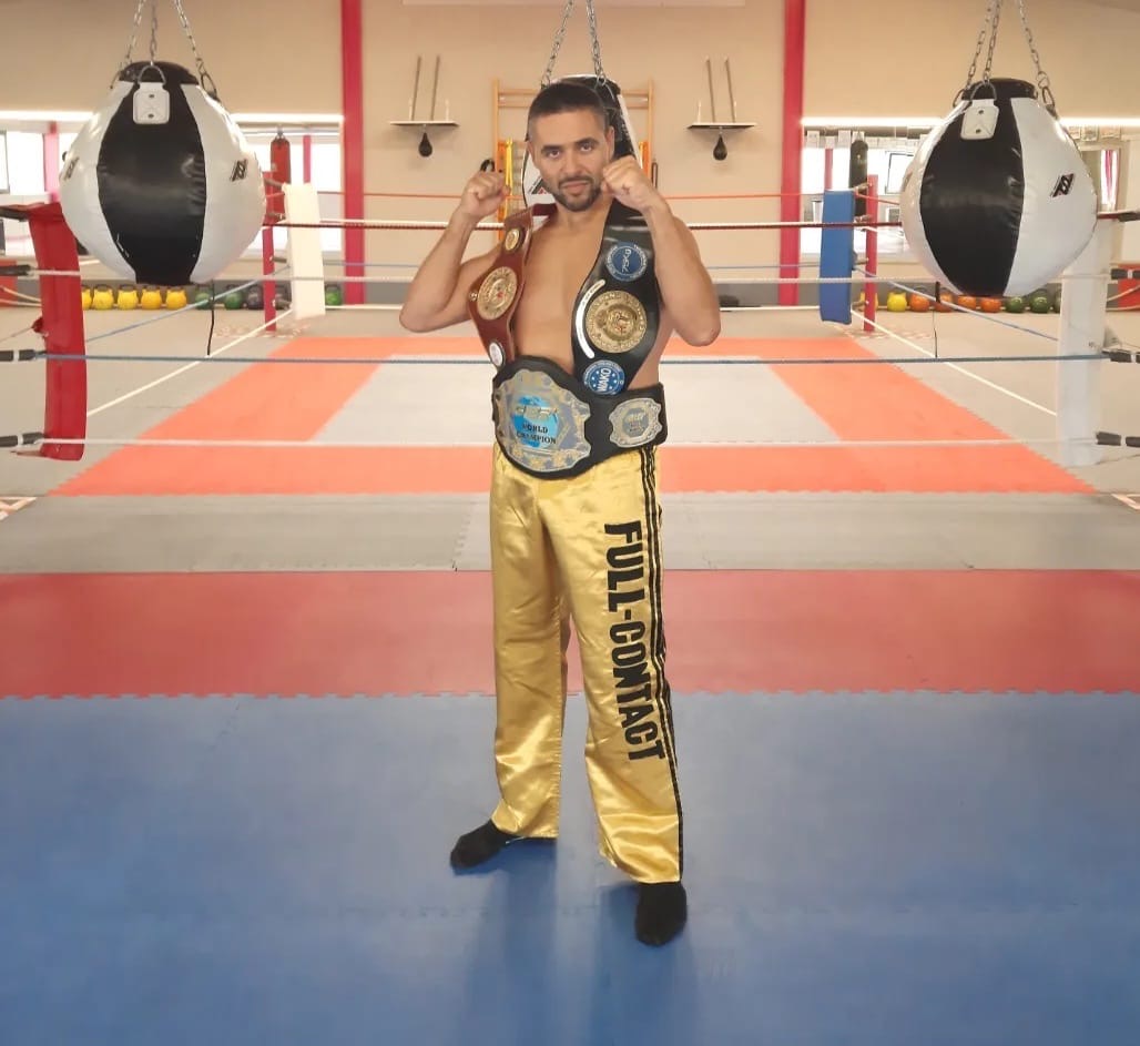 Boxeador entrenando